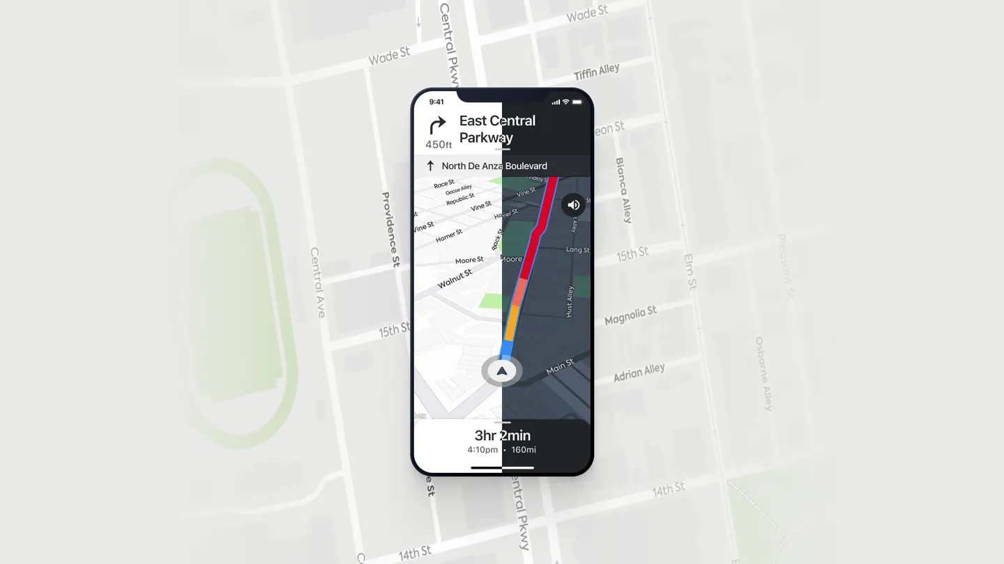 In-app navigation closing the loop between planning and driving