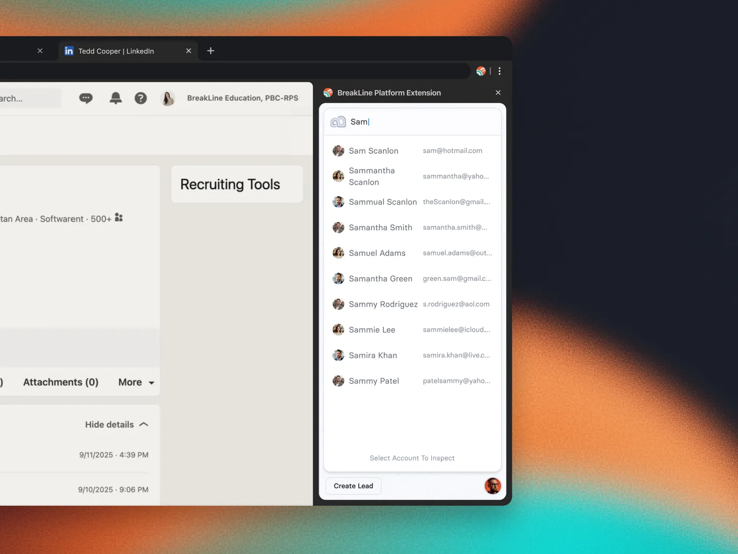 Search interface scoped to a pinned reference profile