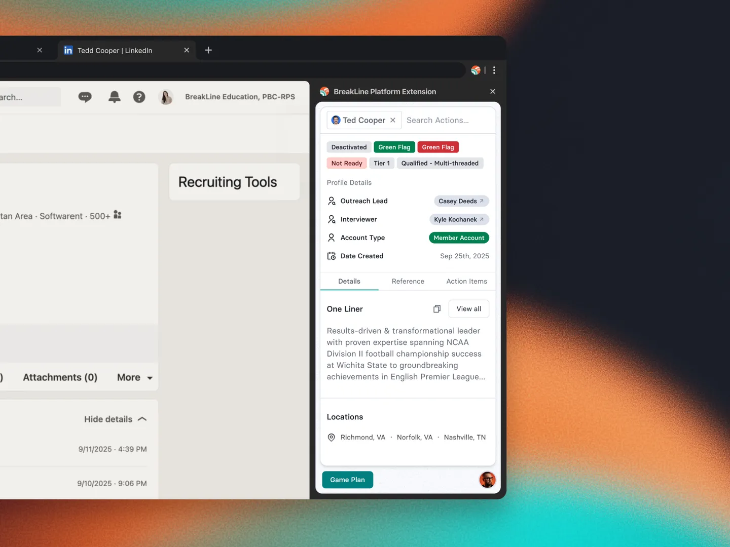Pinned profile locking search to one record while power tools unlock