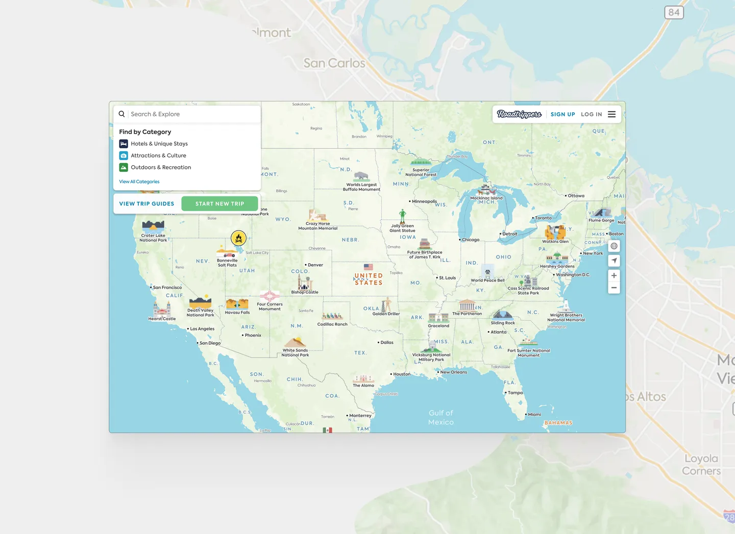 Web view trip planner with local-time rendering at each stop